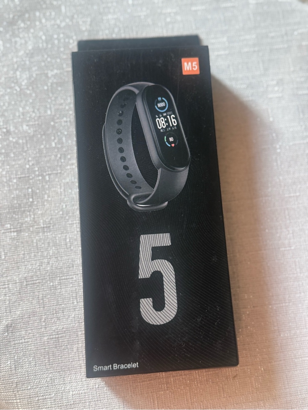 New M5 Smart Bracelet Fitness Tracker Bluetooth Smart Watch Black